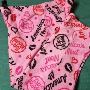 Pink fluffy pajama pants